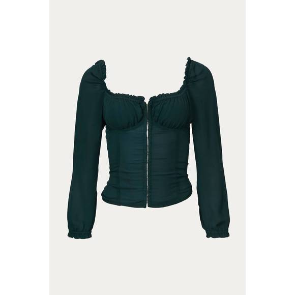 NEW MERRIT CHARLES dakota top in emerald - Picture 1 of 4